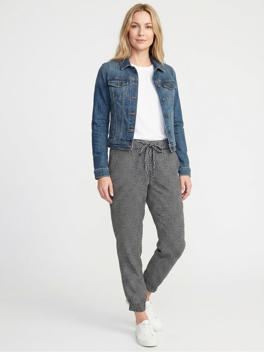 Gap Navy Blue & white joggers